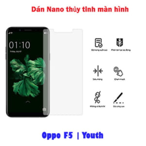 Dán Nano thủy tinh full màn hình Oppo F5 | Youth - trong suốt, chống nhìn trộm tốt nhất giá rẻ